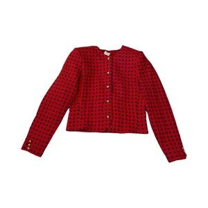 Vintage Quilted Paisley Jacket with Gold Buttons